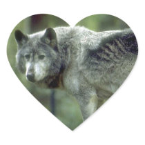 Wolf on a Tree Stump Sticker