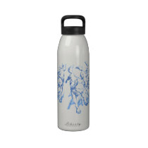 Wolf pack running Liberty Bottle water bottles