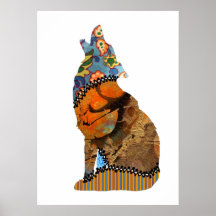 Wolf Patchwork Pet Print