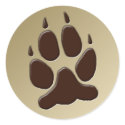 Wolf Paw Print sticker