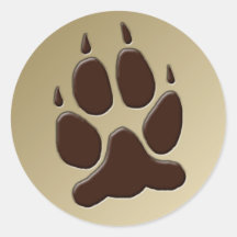 Wolf Paw Print sticker