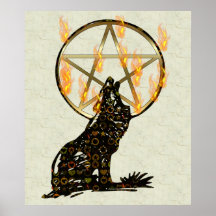 Wolf Pentagram Posters