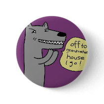 Wolf (purple) pinback buttons