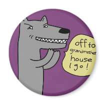 Wolf (purple) refrigerator magnet