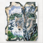 Wolf Spirit on hide Mousepad