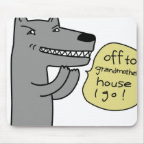 Wolf (white) mouse pads