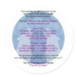 Wolf Wisdom Round Sticker
