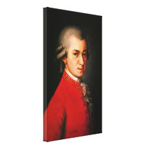 Wolfgang Amadeus Mozart portrait Canvas Prints