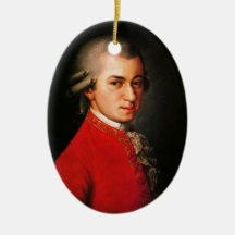 Wolfgang Amadeus Mozart portrait Christmas Ornaments