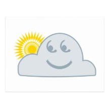 Wolke Sonne cloud sun Postkarte