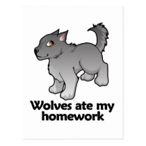 Wolves ate my homework postcards