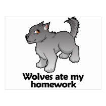 Wolves ate my homework postcards