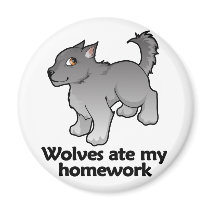 Wolves ate my homework magnets