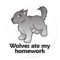 Wolves ate my homework stickers