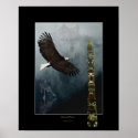 Wolves, Eagle & Totem Art Poster posters
