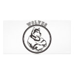 Wolves or Wolf Mascot Customized Photo Card
