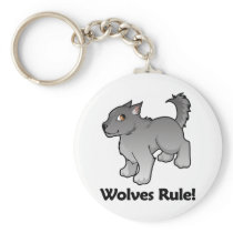 Wolves Rule! keychains
