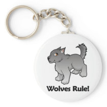 Wolves Rule! keychains