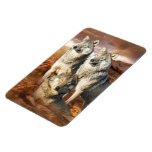 Wolves Trio Premium Magnet 4x6