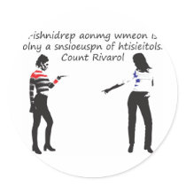 woman2 round stickers