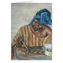 Woman applying Bologan paste Card
