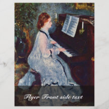 Woman At The Piano By Pierre-Auguste Renoir Custom Flyer