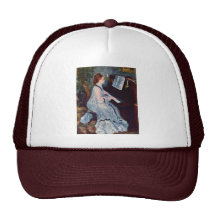 Woman At The Piano By Pierre-Auguste Renoir Hat