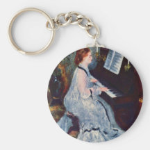 Woman At The Piano By Pierre-Auguste Renoir Keychains