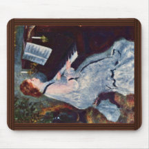 Woman At The Piano By Pierre-Auguste Renoir Mousepads