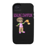 Woman Bowling Champion Vibe iPhone 4 Cases