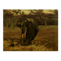 Woman Digging Up Potatoes, Vincent van Gogh Postcards