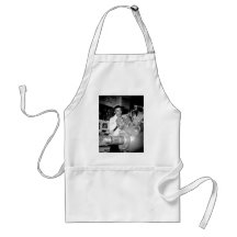 Woman Factory Worker with Aircraft Engine Apron