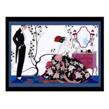 Woman Getting Ready for a Party Post Cards