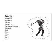 Woman Golfer Business Card Template