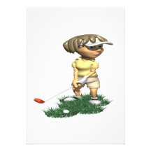 Woman Golfer Invitation