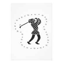 Woman Golfer Personalized Invites