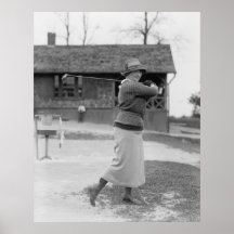 Woman Golfing, 1920s Posters