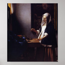Woman Holding a Balance Poster