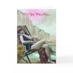 Woman in a Bathing Suit Vintage Card