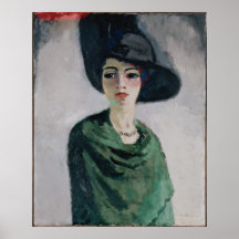 Woman in a Black Hat Poster