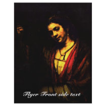 Woman In A Doorway. [1] By Rembrandt Van Rijn Flyer Design