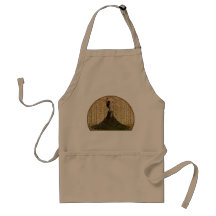 Woman in a Peacock Skirt Apron