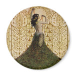 Woman in a Peacock Skirt magnets