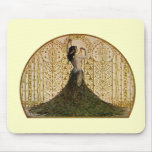 Woman in a Peacock Skirt mousepads