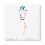 Woman in Bblue magnets