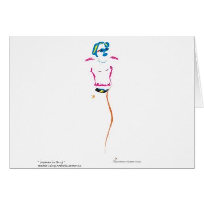 Woman in Blue Greeting Card by Blizz21