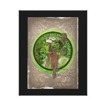 Woman in Green (Headdress) Gallery Wrap Canvas