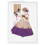 Woman in Purple Dress Valentine Greeting Cards