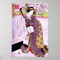 Woman in Purple Print