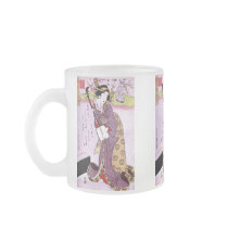 Woman in Purple Vintage Japanese Art Mug